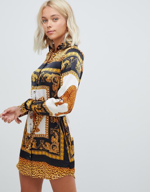 Chain Print T-Shirt Dress - Luxury Dresses - Ready to Wear