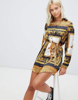 asos chain print dress