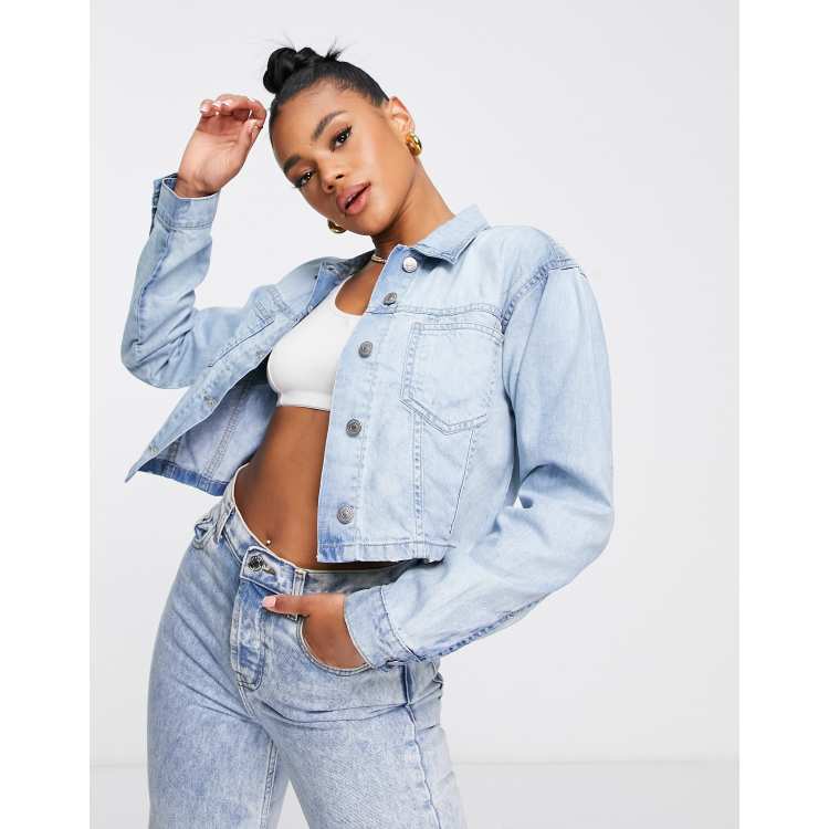 Light blue hotsell cropped jacket