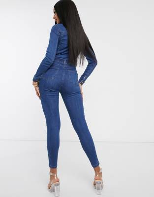 all in one denim jumpsuit