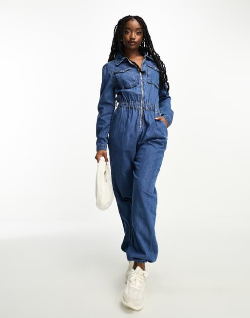 Womens best sale denim boilersuit