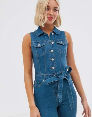 parisian denim jumpsuit