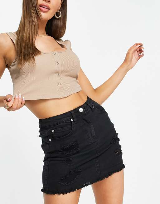 Wasted Paris Petrol Reflective Mini Skirt