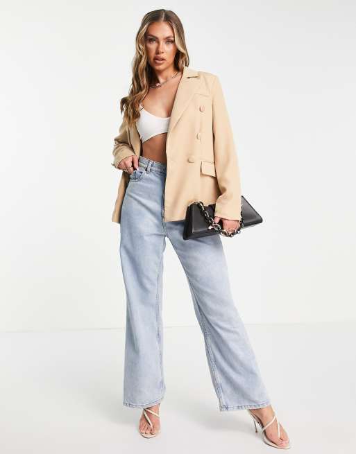 Parisian double breasted blazer in camel, 4 of 4