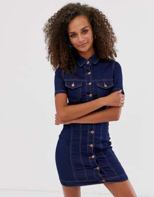 tight fitted denim dress