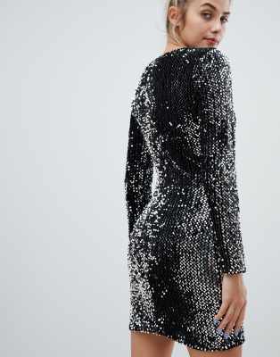 Parisian – Hochgeschlossenes Paillettenkleid | ASOS