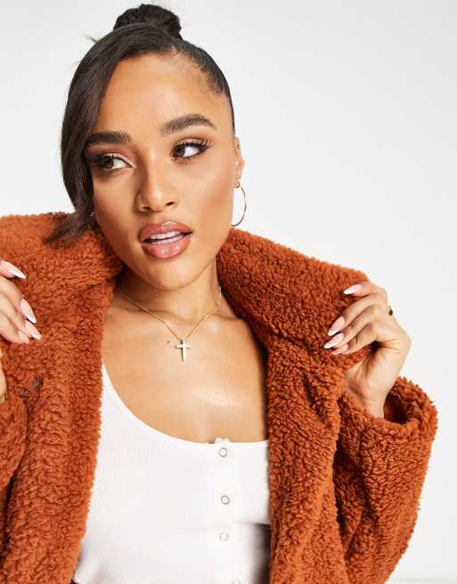 Rust borg coat sales