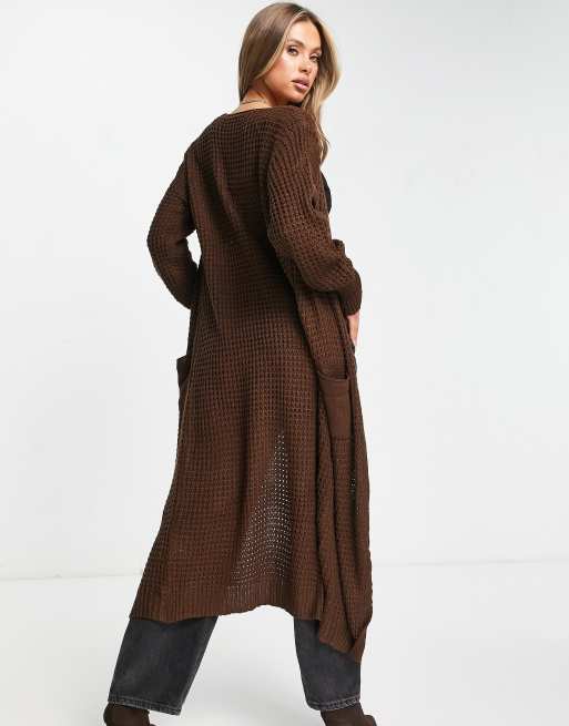 Long deals brown cardigan