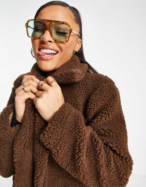 Asos design outlet teddy coat