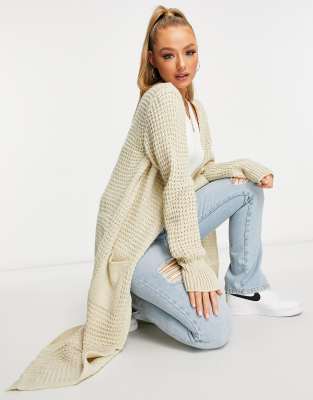 stone longline cardigan