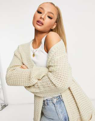 stone longline cardigan