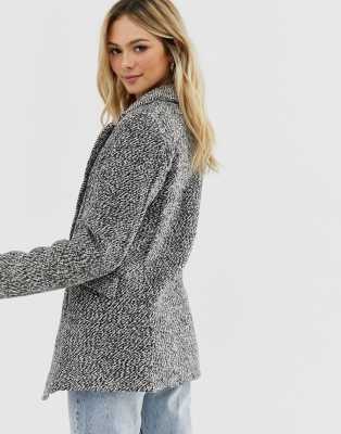 longline tweed blazer womens