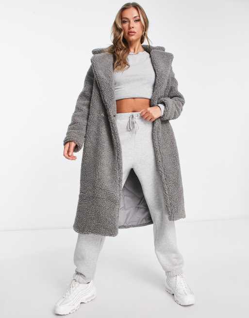 Manteau discount mouton gris