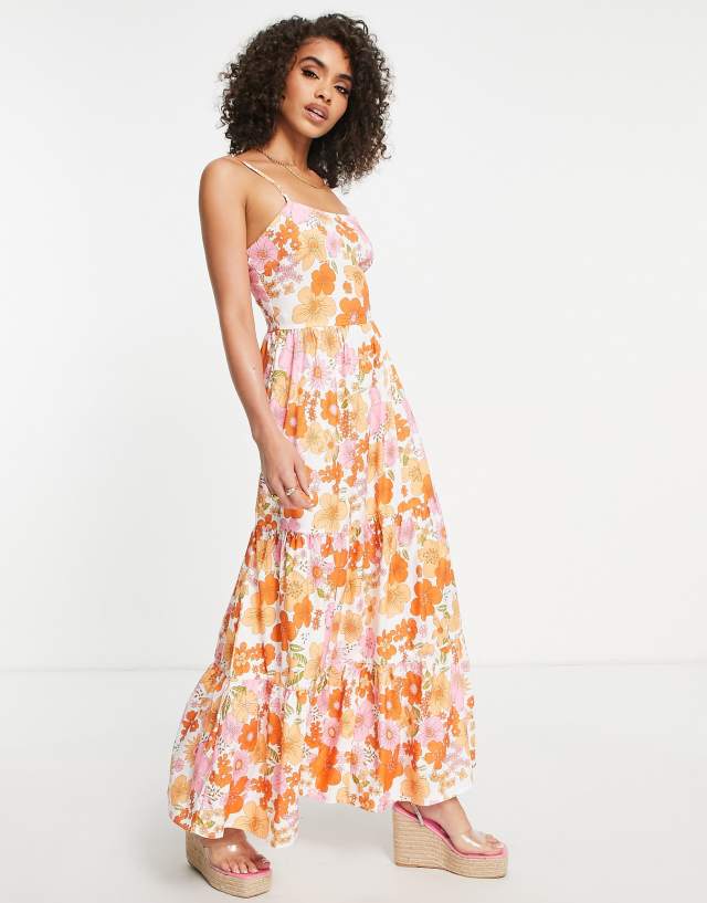 Parisian Maxi Dress In Floral Print