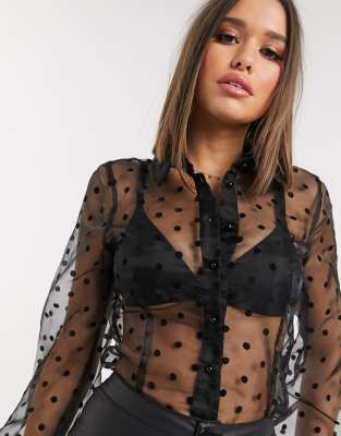 asos polka dot blouse