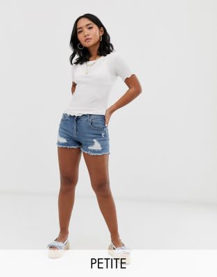 petite shorts denim