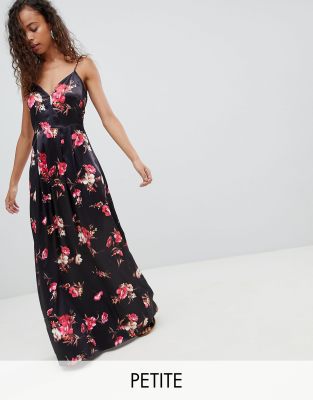 petite floral maxi dress