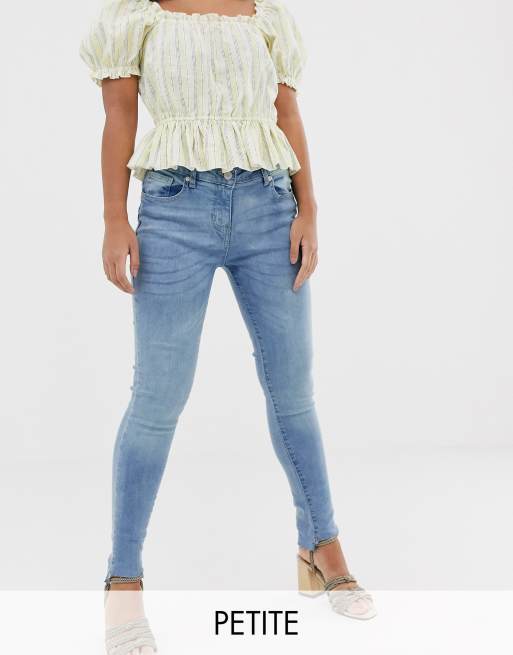 Parisian Petite - Jeans con fondo asimmetrico