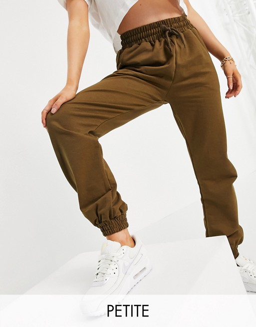 Parisian Petite joggers co-ord in deep taupe