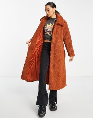 petite long borg coat