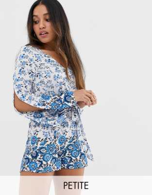 long sleeve playsuit asos