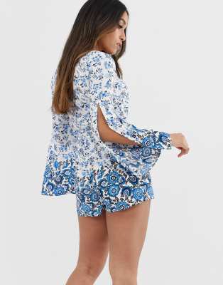 long sleeve playsuit asos