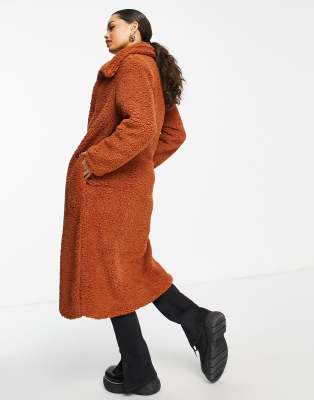 petite maxi teddy coat