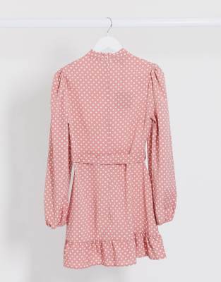 dusky pink shift dress