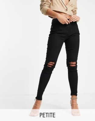 black skinny jeans ripped