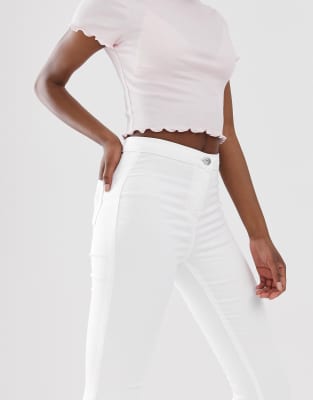 petite white skinny jeggings