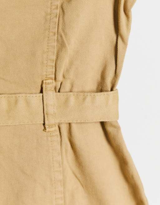Parisian Petite - Stenfarvet utility-playsuit med bælte, 4 af 4