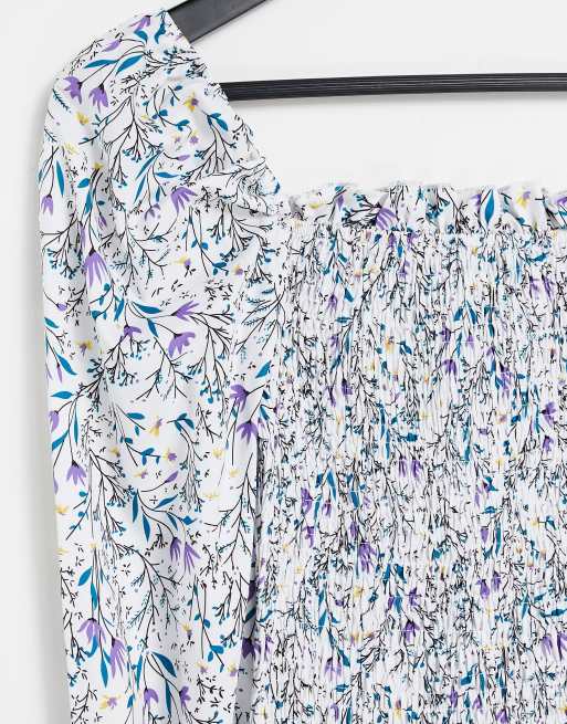 Parisian Petite tie front bodycon dress in floral print, 4 of 4