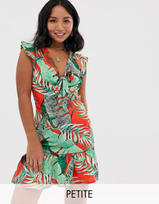 tropical floral dress