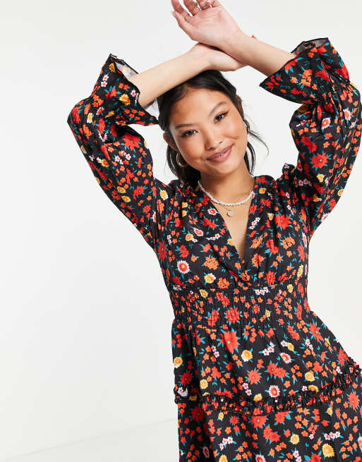 Asos parisian floral dress best sale