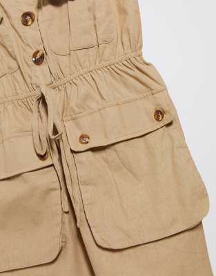 stone cargo playsuit