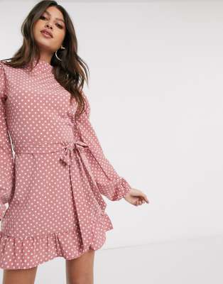 dusky pink shift dress