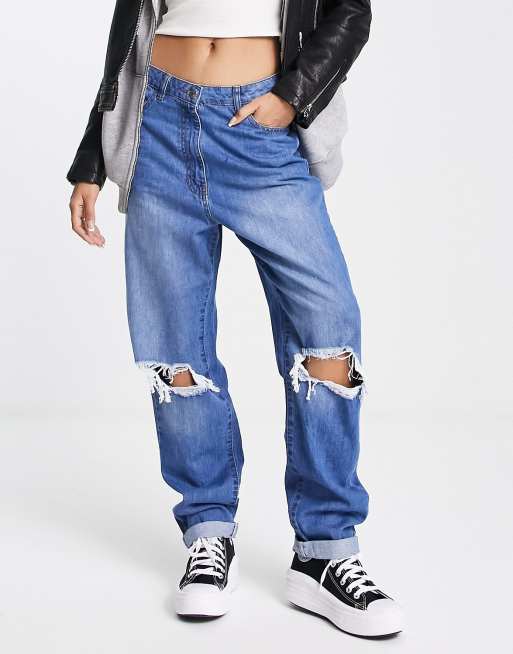 Asos ripped hot sale mom jeans