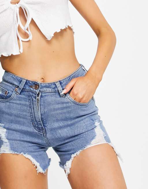 Light ripped jean store shorts