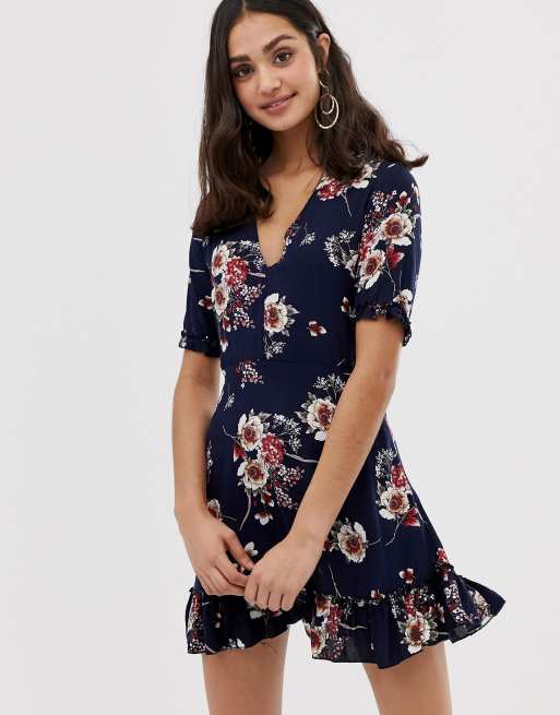 Parisian - Robe à encolure en V et imprimé fleuri