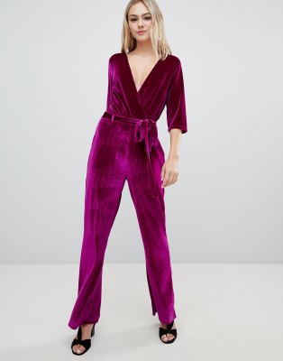 prettylittlething red jumpsuit