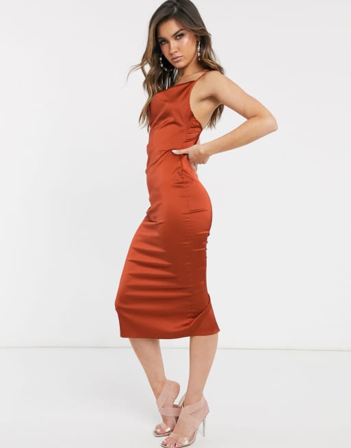 Parisian satin cami midi dress, 4 of 4