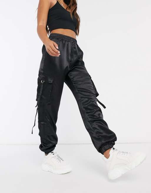 Satin hot sale utility jogger