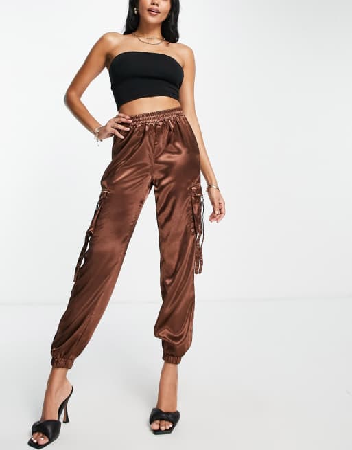 Satin utility hot sale jogger