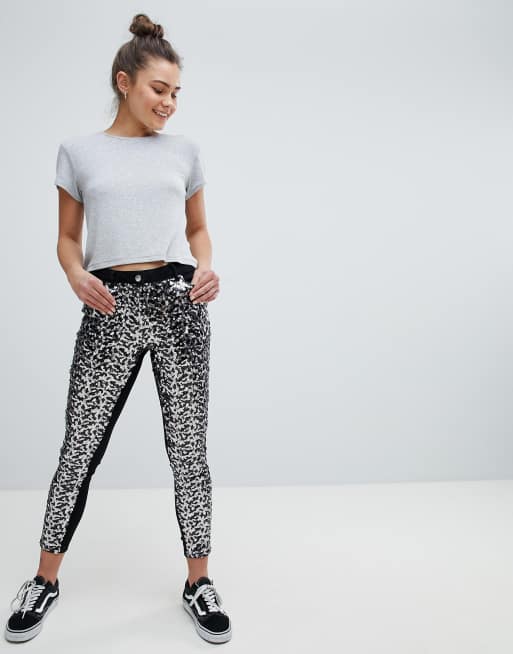 River island store leopard print jeans