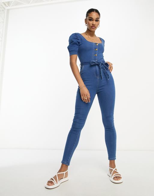 Tall cheap denim jumpsuit