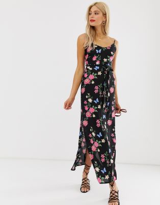 black strap maxi dress