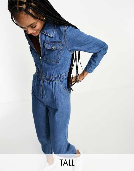 Denim shop boiler suit