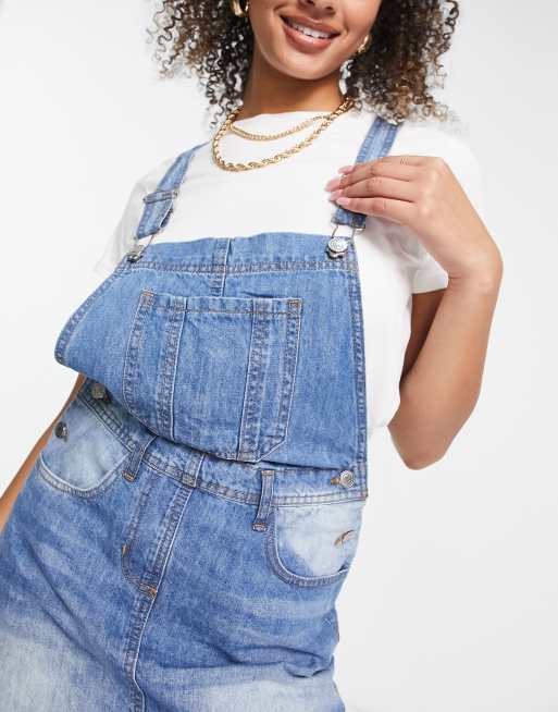 denim dungarees dress