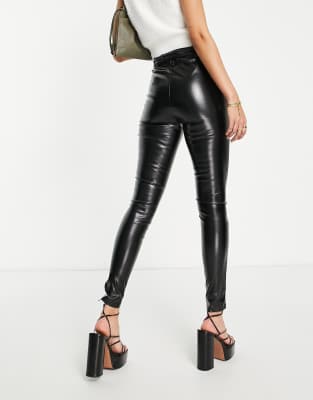 tall faux leather pants