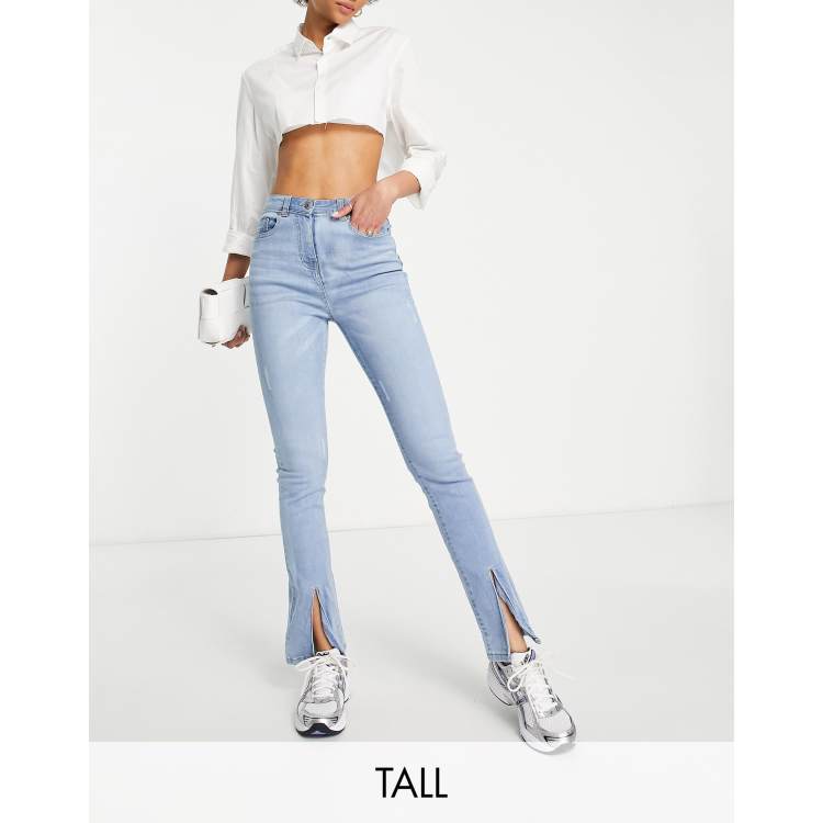 Front hot sale split jeans